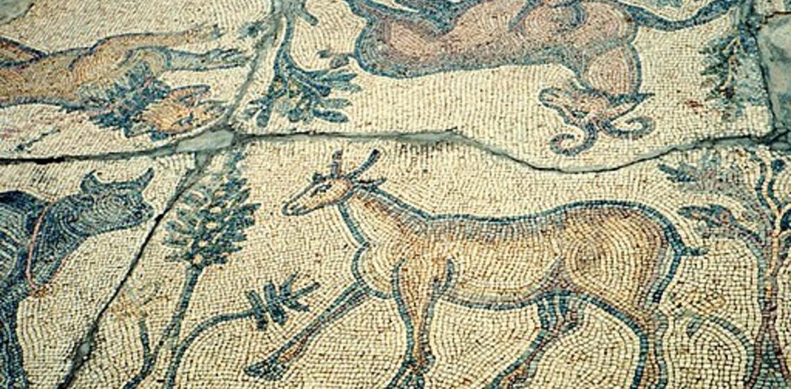 Late antiquity mosaic of animals